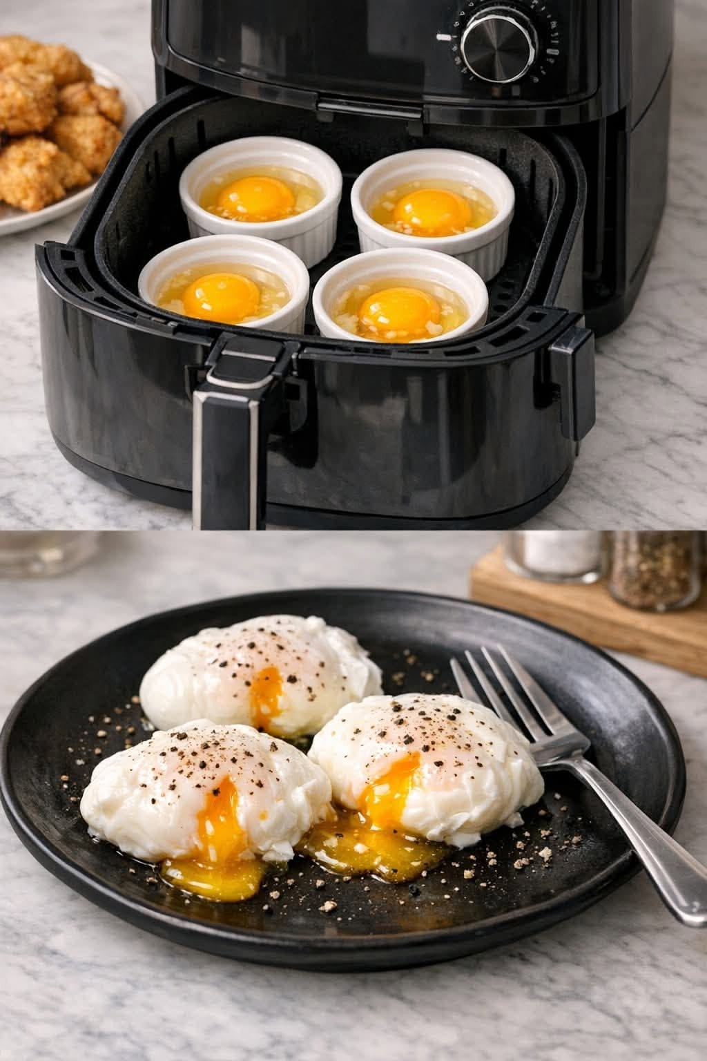 Air Fryer Poached Eggs Recipe