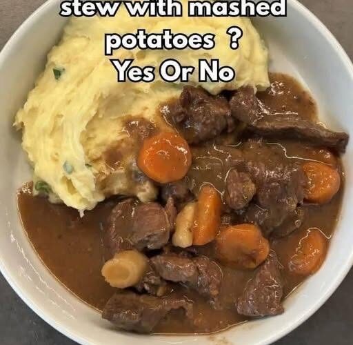Beef Stew with Creamy Mashed Potatoes Recipe