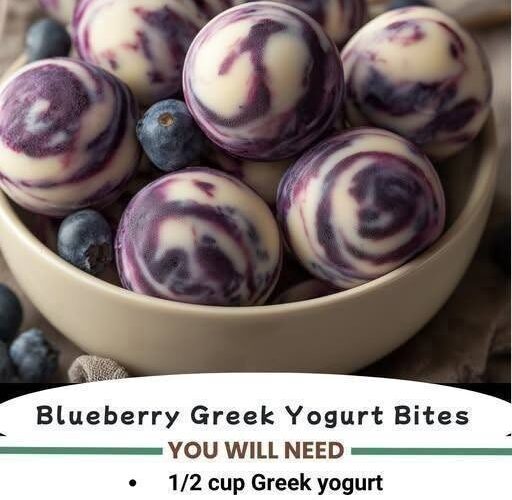 Frozen Blueberry Greek Yogurt Bites
